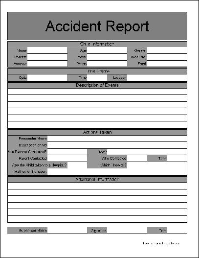 Free Fancy Wide Row Childcare Accident Report From Formville free-fancy-wide-row-childcare-accident-report-from-formville