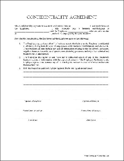 Non-Disclosure Agreement Screenplay Template