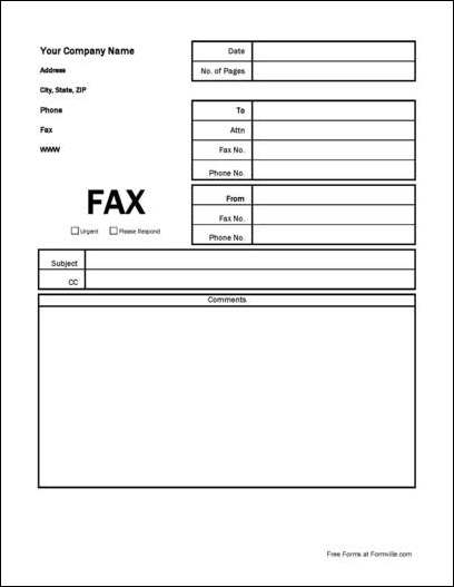 How to write a cover page for fax