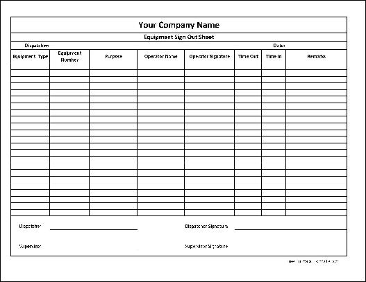 Tool Sign Out Sheet Template from www.formville.com