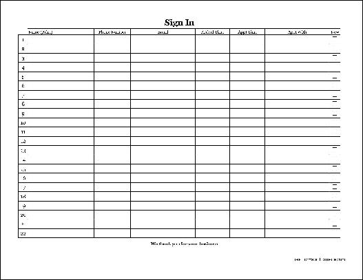 Appointment Log Template from www.formville.com