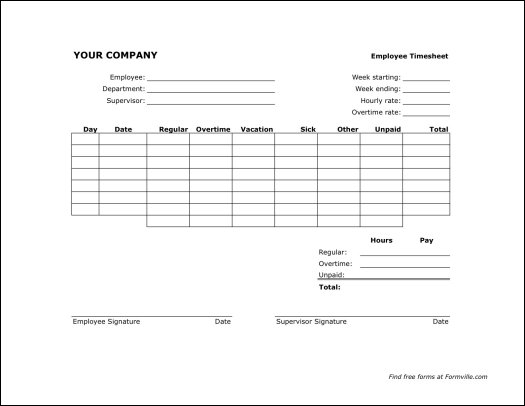 27 Blank Timesheet Templates Free Sample Example Format